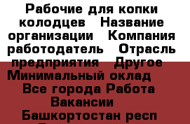 Рабочие для копки колодцев › Название организации ­ Компания-работодатель › Отрасль предприятия ­ Другое › Минимальный оклад ­ 1 - Все города Работа » Вакансии   . Башкортостан респ.,Баймакский р-н